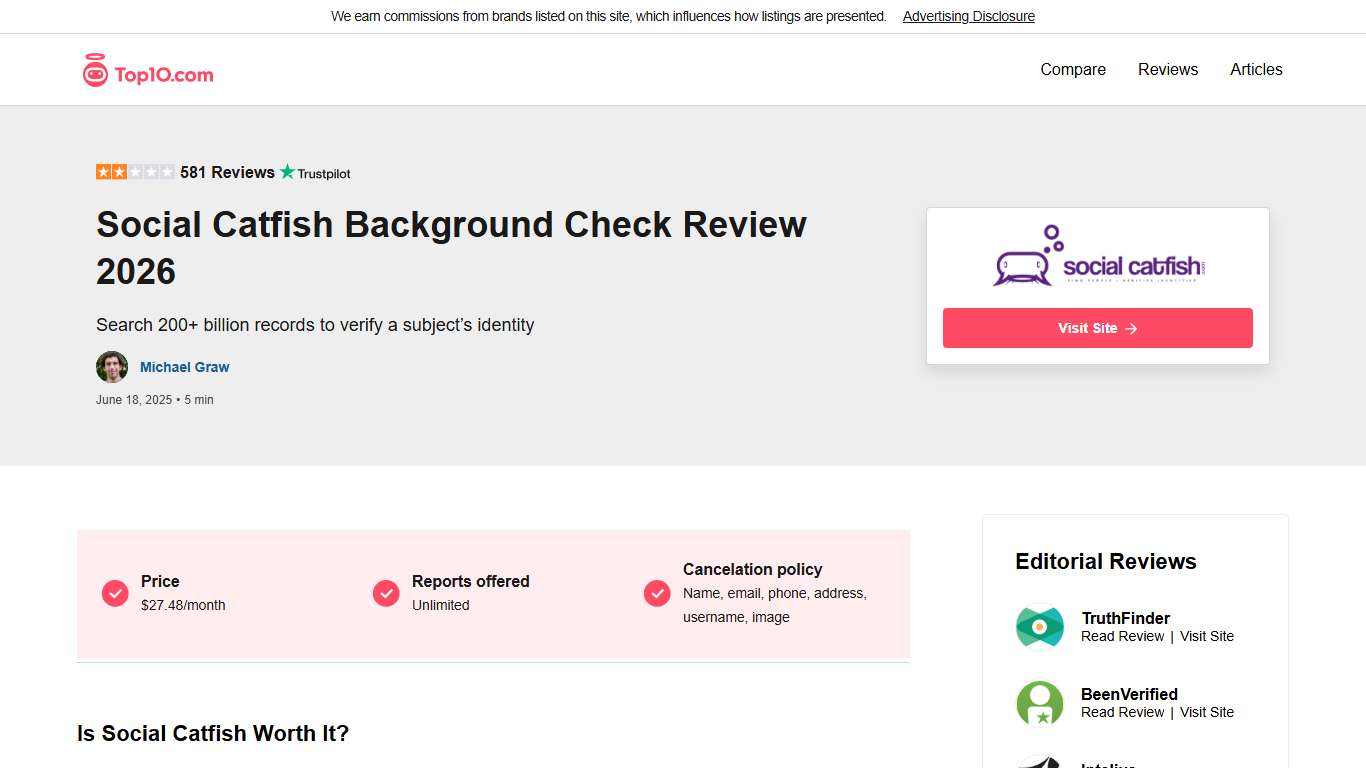 Social Catfish Background Check Review 2026 - Is It Good?